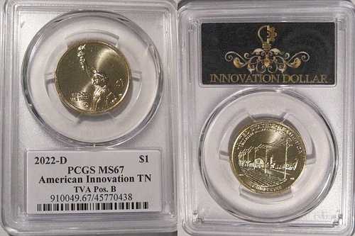 2022 D テネシー川流域開発公社 イノベーションドル 1ドル PCGS MS67 ポジションB