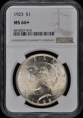 1923年 ピースダラー S$1 NGC MS66+