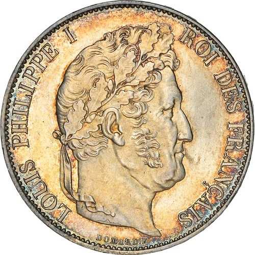 [#867535] コイン、フランス、ルイ・フィリップ、5フラン、1846年、パリ、MS(60-62)、銀