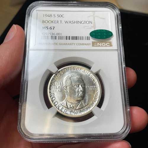 1948-S NGC MS67 CAC ブッカー・T・ワシントン記念 PQ 新品
