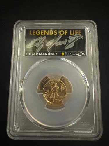 2021年 5ドル金貨イーグル 20枚限定 PCGS MS70 鑑定 (レジェンド・オブ・ライフ エドガー・マルティネス)