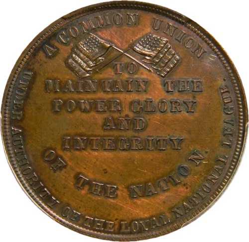 1861年 忠誠国民連盟メダル HK-875 PCGS MS61 BN 希少度6 (02-20)