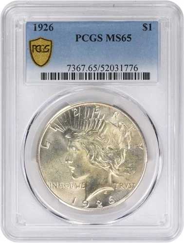 1926年ピースシルバードル MS65 PCGS 154,000円