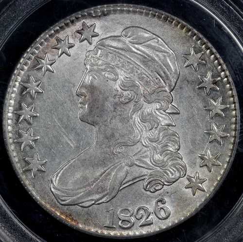 1826年 50セント O-110 キャップドバストハーフダラー PCGS AU 55