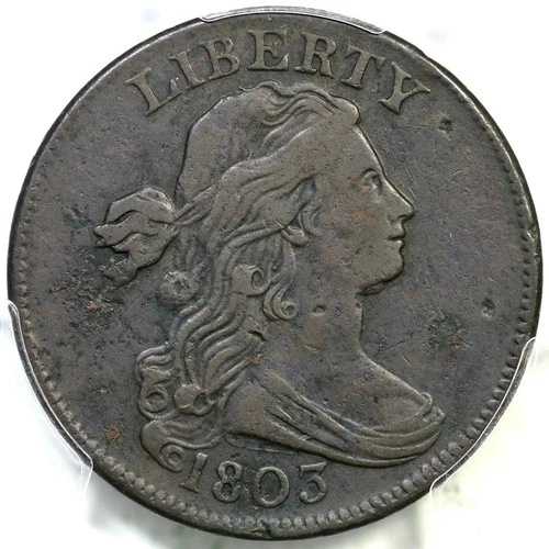 1803 S-248 R-4+ PCGS XF 詳細 Sm 日付、Sm フラック ドレープ バスト ラージ セント コイン 1c