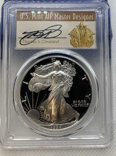1994-P シルバーイーグルドル クリーブランド アールデコラベル PCGS PR70DCAM