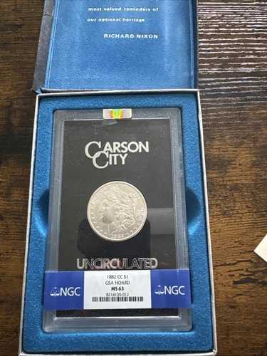 1882年-CC カーソンシティ モルガン銀貨 PCGS MS63