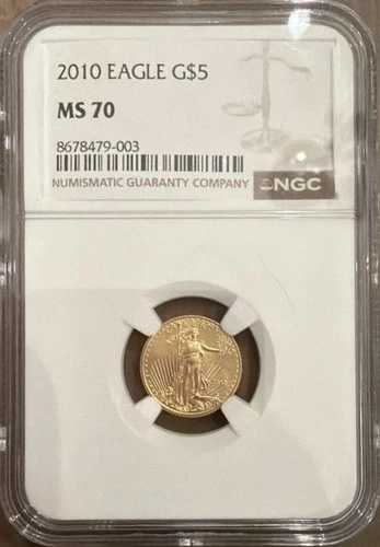 2010年 ゴールドイーグル 1/10オンス 5ドル NGC MS70