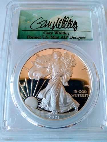 2021-W 1ドル シルバーイーグル コングラチュレーションセット PCGS PR70DCAM FDOI ゲイリー・ホイットリー イーグル