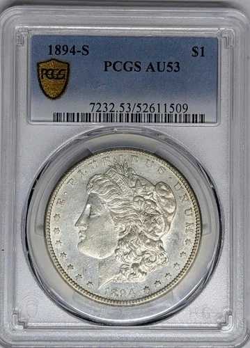 1894 S Au53 PCGS モーガン 光沢あり