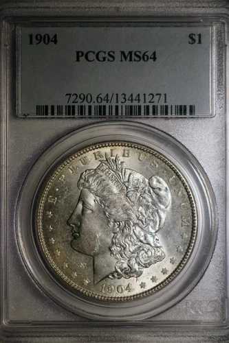 1904年 MS64 PCGS モルガン銀貨 S$1