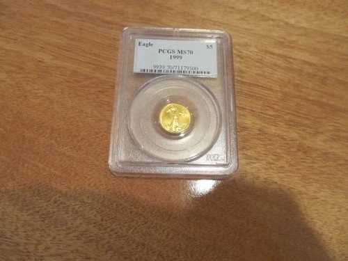 1999年 5ドル 1/10オンス アメリカンゴールドイーグル PCGS MS70
