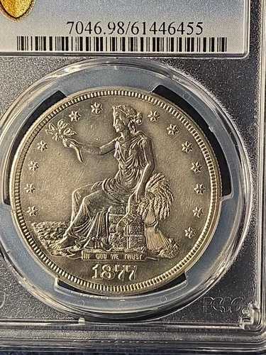 1877-S 貿易ドル AU++ 状態 PCGS 本物 (詳細) 送料無料