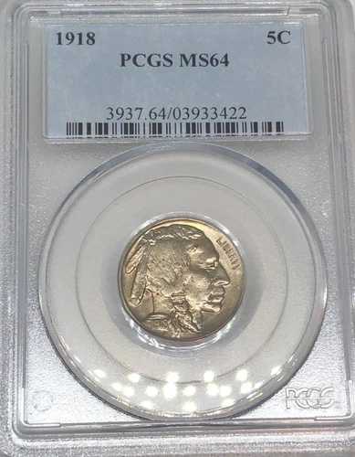 1918年 バッファローニッケル PCGS MS64