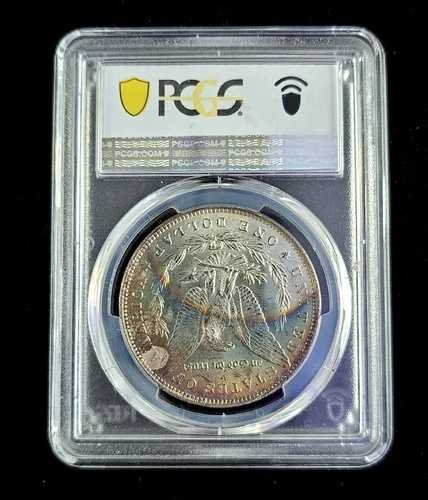ムーントーン加工 1887 PCGS MS64 モルガン銀貨 トナー