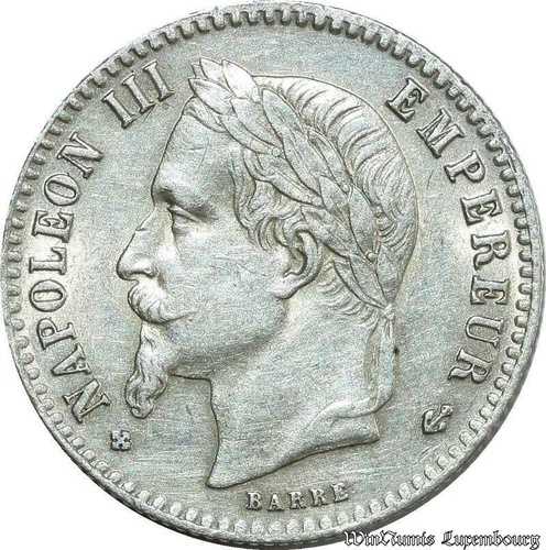 B8894 最高級フランス 50サンチーム ナポレオン3世 1869年 BB ストラスブール シルバー PCGS AU55-｜WORLD RESOURCE【QUEEN店】