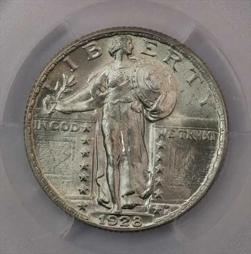 1928年 スタンディングリバティクォーター PCGS MS65+