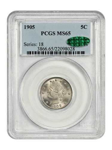 1905 5C PCGS/CAC MS65 - リバティニッケル