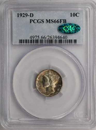 1929-D マーキュリーダイム PCGS MS66FB CAC