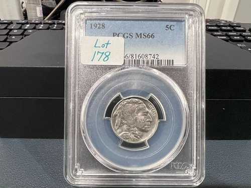 1928年 5セント バッファローニッケル PCGS MS66 (DEJ) ハイグレード