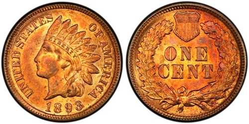 1893年インディアンセント、イーグルアイ、PCGS 64RB FS-301 S-2 RPD｜WORLD RESOURCE【QUEEN店】