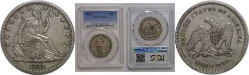 1841年 着席リバティハーフドル PCGS XF-45｜WORLD RESOURCE【QUEEN店】