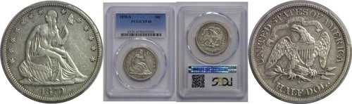 1870-S 着席リバティハーフドル PCGS XF-40 136,400円