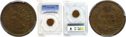 1869年インディアンヘッドセント - PCGS XF-40