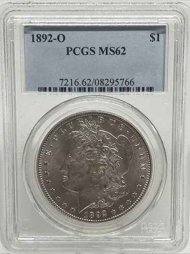1892-O モルガン・ダラー、PCGS MS62