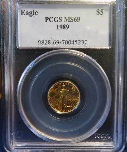 1989-P ゴールドイーグル 5ドル 1/10オンス PCGS MS69