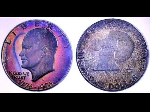 1976年 S アイゼンハワー ドル PR65 DCAM アーティスティック クロマティック デュアルトーン ジェム PCGS PQ+