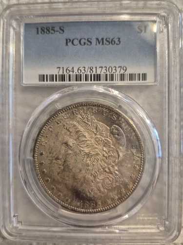 1885-S モーガン シバー ドル PCGS MS63