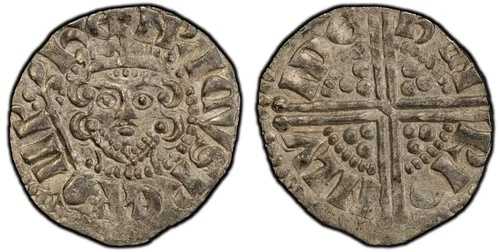 イングランド ヘンリー3世（1250-72） アンリ（貨幣鋳造者）ARペニー。PCGS MS62 S-1369; N-993