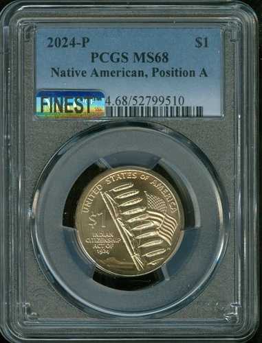 2024 P SACAGAWAE ドル PCGS MS68 POS A MAC 最高品質＆汚れなし *
