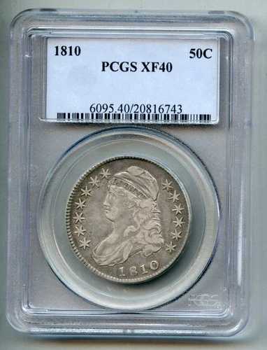 1810年 キャップドバスト シルバー ハーフドル PCGS XF 40