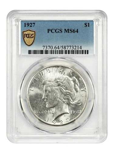 1927年 $1 PCGS MS64 - 平和ドル - 低鋳造年