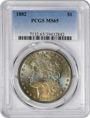 1882年 モルガン銀貨 MS65 PCGS トーン｜WORLD RESOURCE【QUEEN店】
