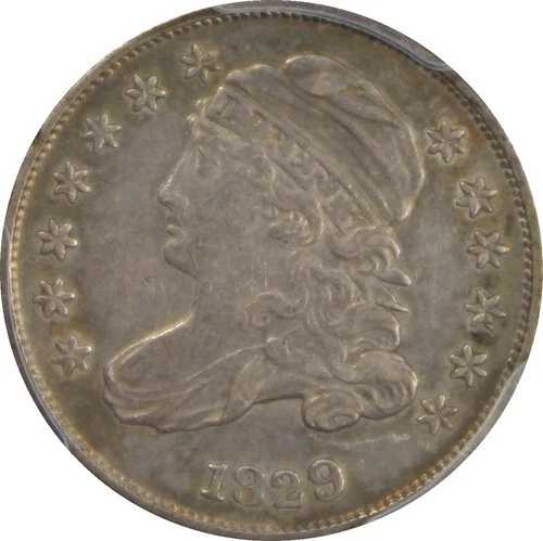 1829 XF45 キャップドバスト ハーフダイム、ミディアム 10C、PCGS 32400064