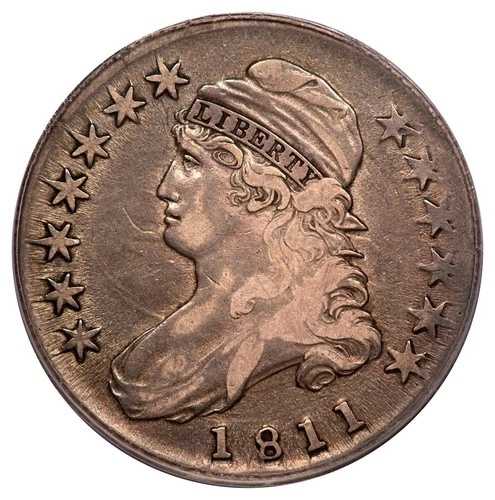 1811 O-113 R5- 50C スモール8 キャップドバスト ハーフダラー PCGS VF25