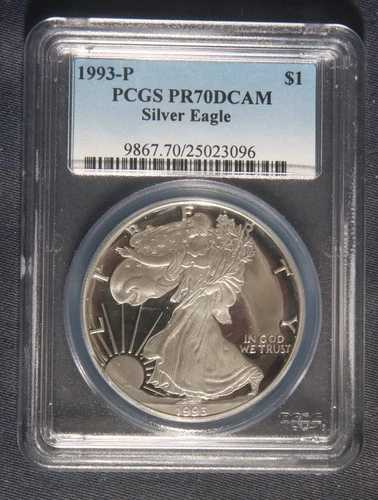 1993-P プルーフ シルバー アメリカンイーグル PCGS PR70DCAM｜WORLD RESOURCE【QUEEN店】 138,050円