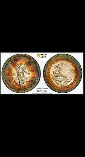 オンザ・リベルタッド トーン PCGS MS64 1982 トーン トーニング 1オンス メキシコ シルバーコイン