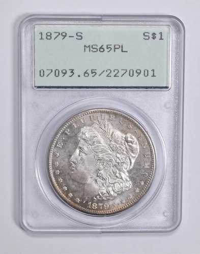 MS65 PL 1879-S モーガン銀貨 PCGS ラトラーアップグレード？ *0331