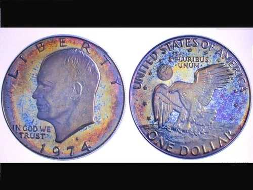 1974年 S アイゼンハワー ドル PR68DCAM クラッド プレミアム デュアルトーン アーティスティック ジェム PCGS