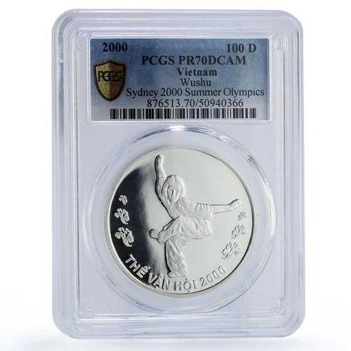 ベトナム 100ドン 武術 シドニーオリンピック スポーツ PR70 PCGS 銀貨 2000年