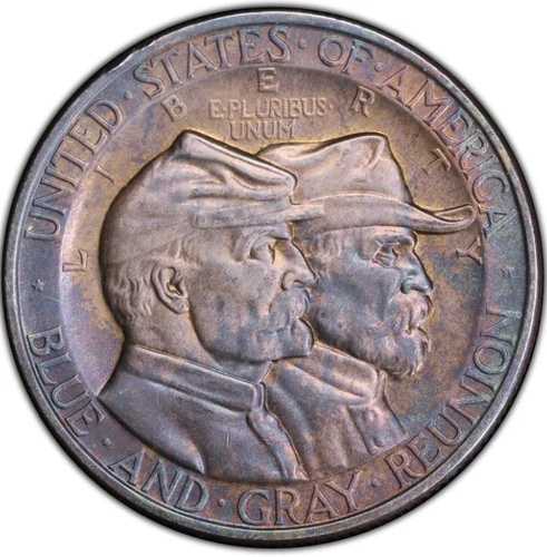 1936年 ゲティスバーグ ハーフドル記念 PCGS 純正 トゥルービュー 素晴らしいカラー ??
