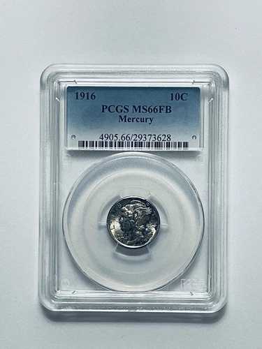 1916年製マーキュリーダイム PCGS MS66FB
