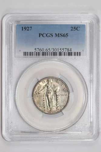 1927年 スタンディング リバティ クォーター PCGS MS65