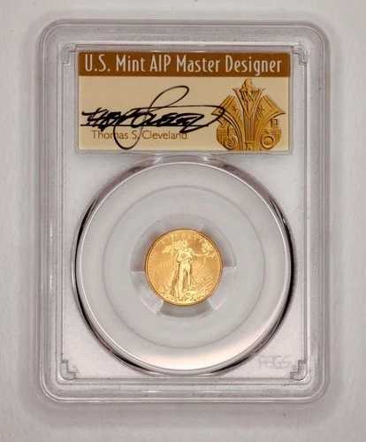 2017 PCGS MS70 5ドル金貨イーグル 1/10 発行初日 /500 クリーブランド