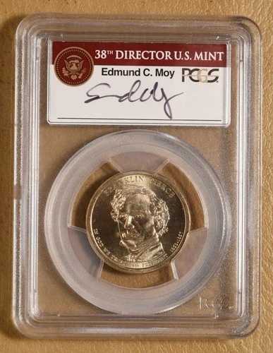 2010年 フランクリン・ピアース ドルミント エラー: 縁の文字欠落 PCGS MS67