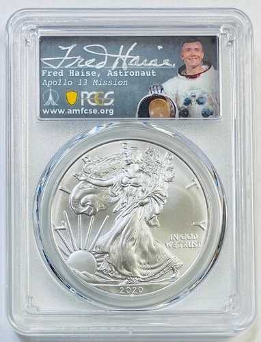 2020-(P) $1 シルバーイーグル PCGS MS70 フィラデルフィア FDI フレッド・ヘイズ AMF で鋳造